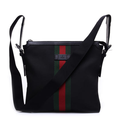 Gucci Techno Canvas Web Messenger Bag Black 1 of 13