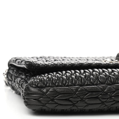 Miu Miu Nappa Matelasse Crystal Flap Clutch Black 6 of 8