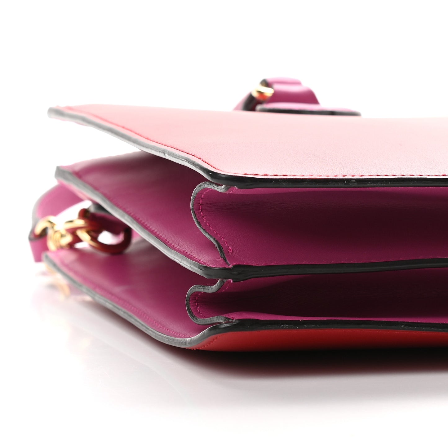 Calfskin Small Top Handle Bag Hibiscus Red New Rosette
