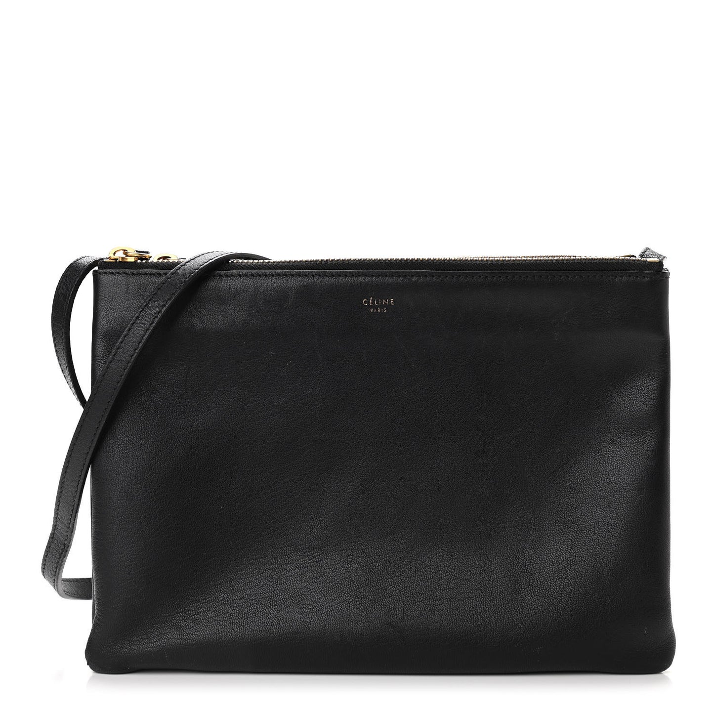 Lambskin Large Trio Crossbody Bag Black