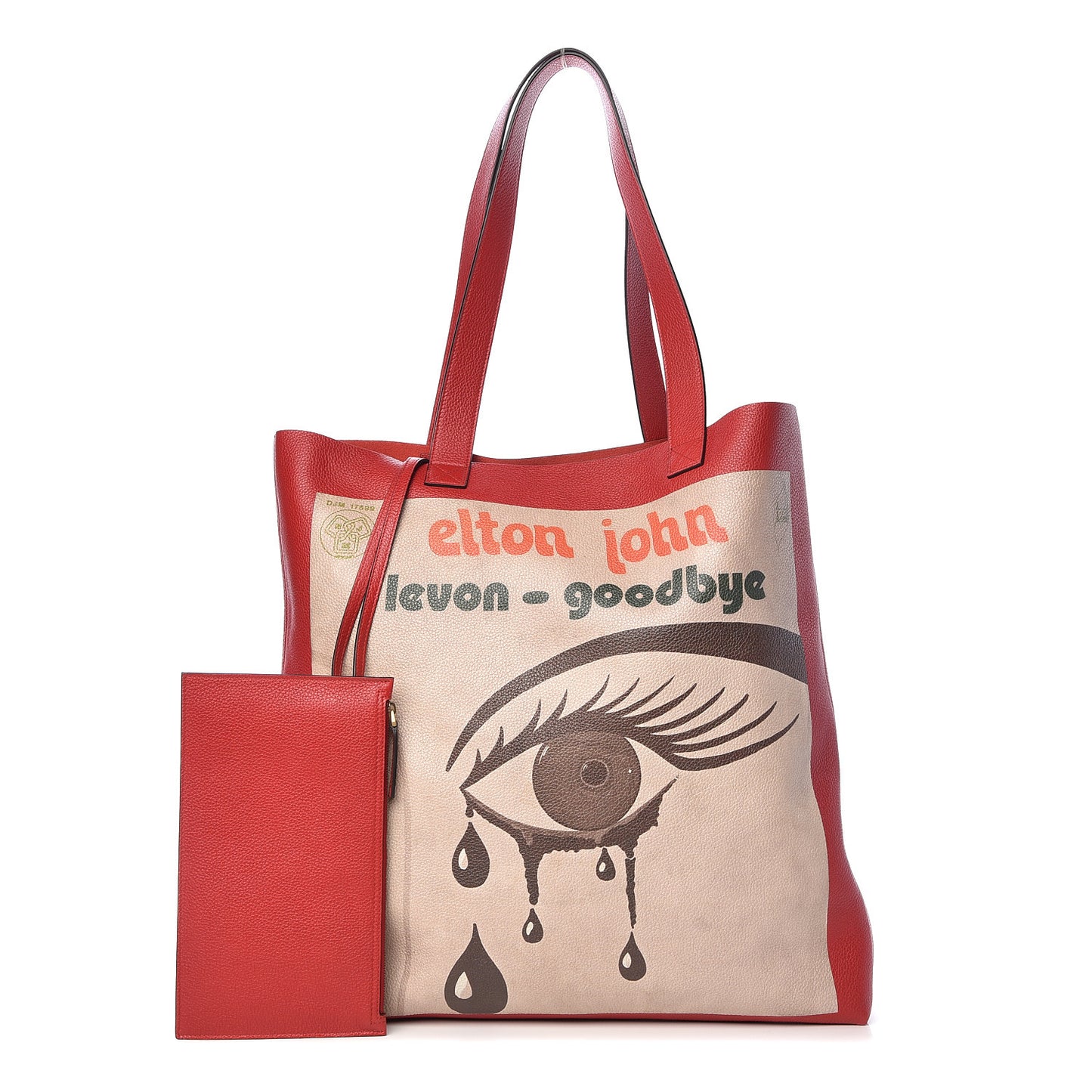 Calfskin Elton John Levon-Goodbye Tote Red