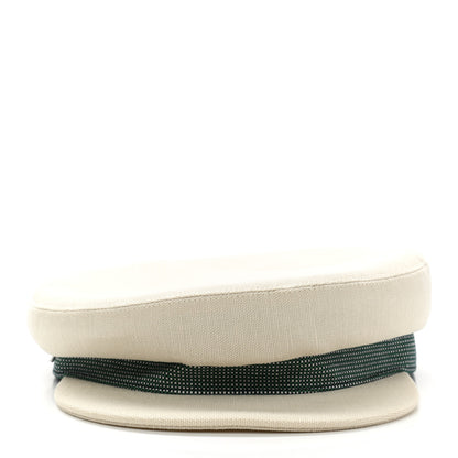 Hermes Cotton Hemp Cavale Pop Cap 57 Ecru Marine 4 of 8