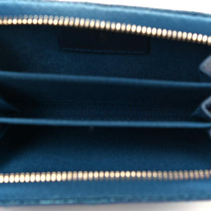 Chanel Iridescent Caviar Quilted Zip Coin Purse Dark Blue 4 of 4
