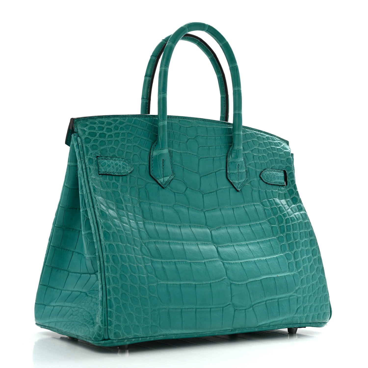 Hermes Matte Alligator Birkin 30 Bleu Paon 3 of 12