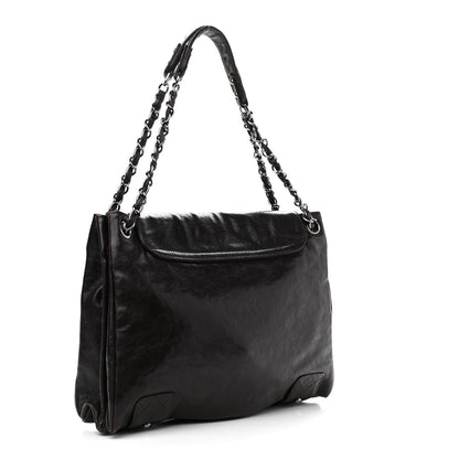 Chanel Glazed Caviar Pocket In The City Tote Dark Brown 2 of 10