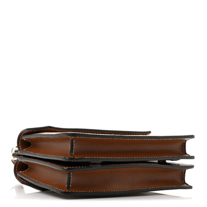 Burberry Smooth Calfskin Canvas Horseferry Print Mini Title Bag with Pocket Natural Malt Brown 4 of 9