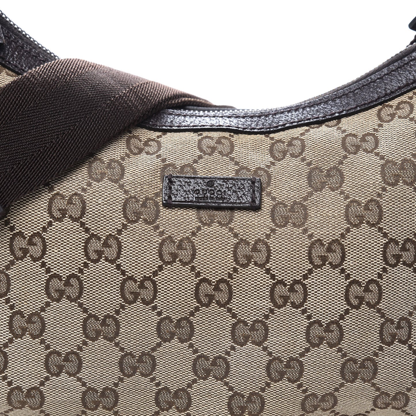 Monogram Medium Half Moon Hobo Dark Brown