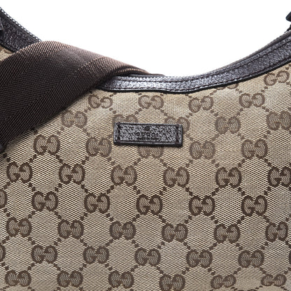 Gucci Monogram Medium Half Moon Hobo Dark Brown 10 of 10