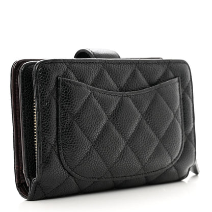Chanel Caviar Quilted CC French Wallet Black 3 of 10