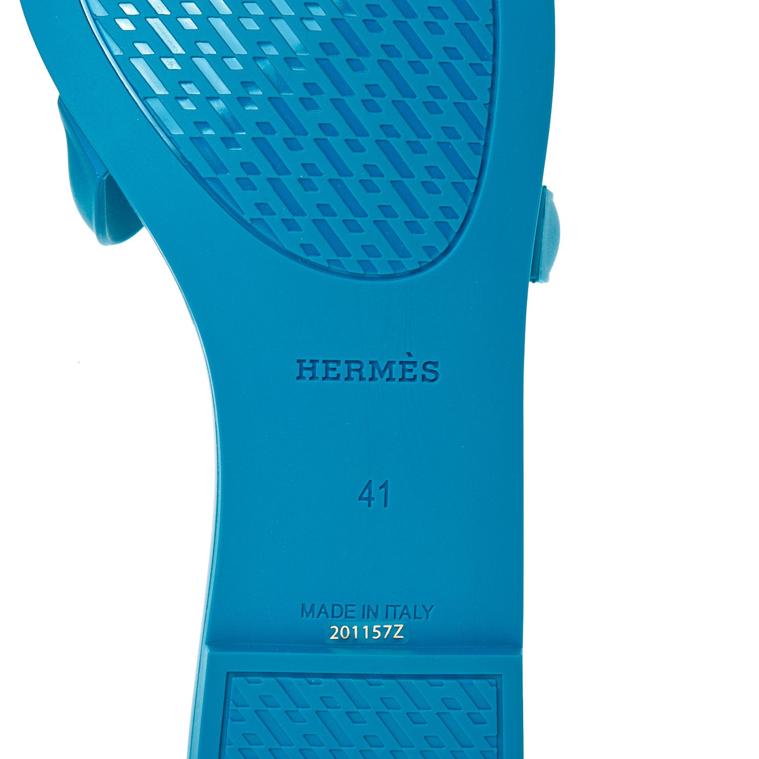 Hermes Rubber Aloha Sandals 41 Bleu Vif 6 of 8