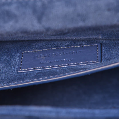 Saint Laurent Calfskin Medium Bellechasse Satchel Blue 9 of 9