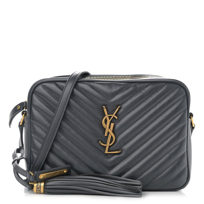 Saint Laurent Calfskin Matelasse Monogram Lou Camera Bag Dark Smog 1 of 11