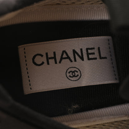 Chanel Suede Calfskin Nylon Grosgrain CC Sneakers 38 Light Blue 8 of 9