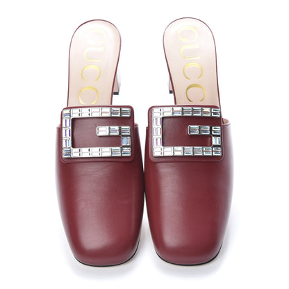 Gucci Malaga Kid Crystal Square G Madelyn Mules 40 Romantic Cerise 5 of 11