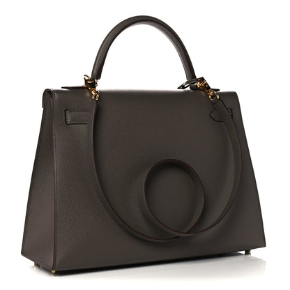 Hermes Epsom Kelly Sellier 32 Etain 3 of 11