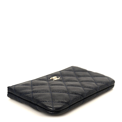 Chanel Caviar Quilted Small Cosmetic Case Navy Blue 4 of 9