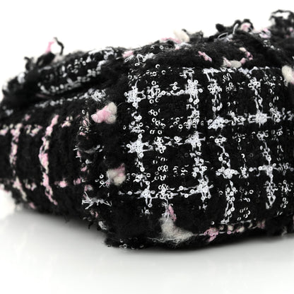 Chanel Tweed Sequin Quilted Medium Chanel 19 Flap Black Multicolor 9 of 10