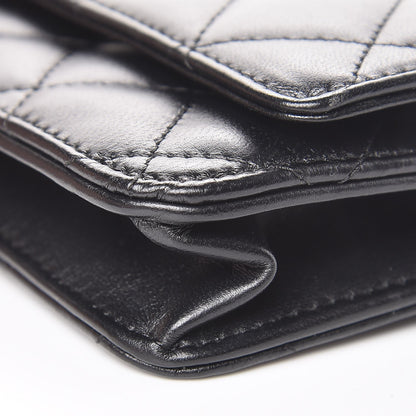 Chanel Lambskin Quilted Wallet On Chain WOC Black 10 of 11