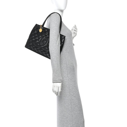 Chanel Caviar Quilted Medallion Tote Black 2 of 13