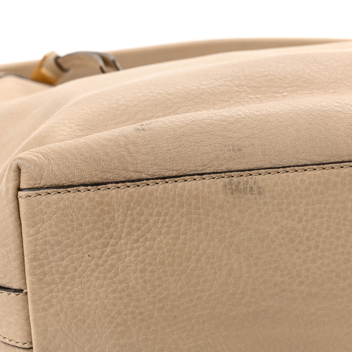 Pebbled Calfskin Small Miss GG Hobo Beige