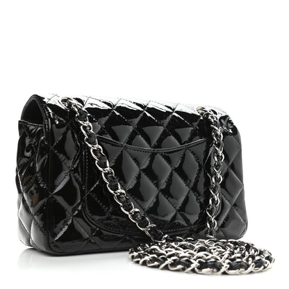 Chanel Patent Calfskin Quilted Mini Rectangular Flap Black 3 of 10