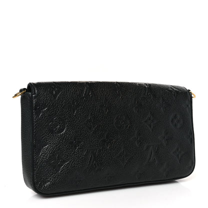 Louis Vuitton Empreinte Pochette Felicie Chain Wallet Black 3 of 10