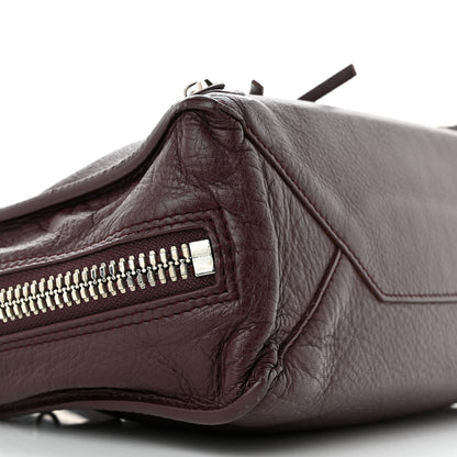 Balenciaga Calfskin Papier Mini A4 Zip Around Tote Rouge Aubergine 9 of 12
