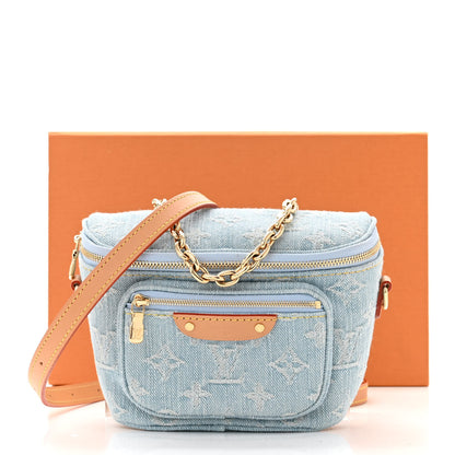 Louis Vuitton Monogram Denim Mini Bumbag Sky Blue 10 of 10