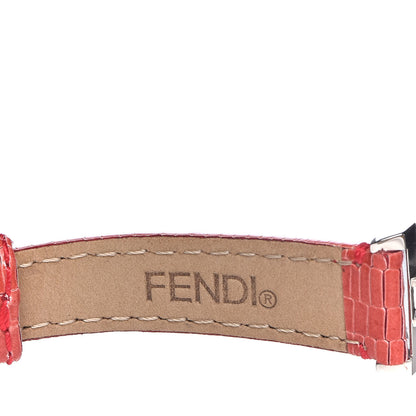 Fendi Stainless Steel Calfskin Diamond 23mm Moda Quartz Watch Red 6 of 8