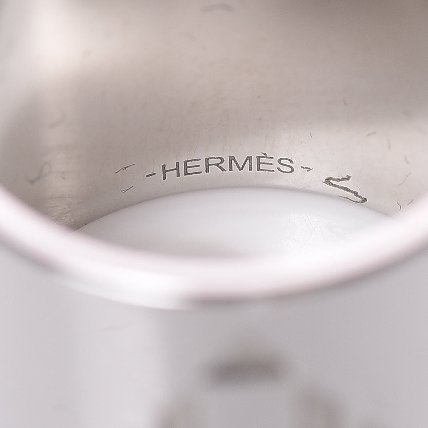 Hermes Palladium Diamante Scarf Ring 3 of 5