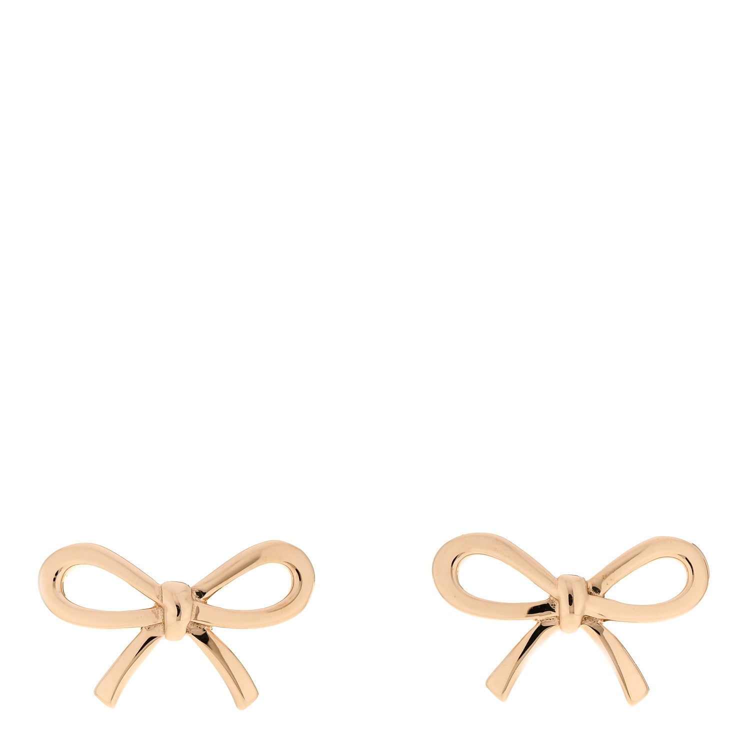 Tiffany 18K Rose Gold Bow Earrings 1 of 4