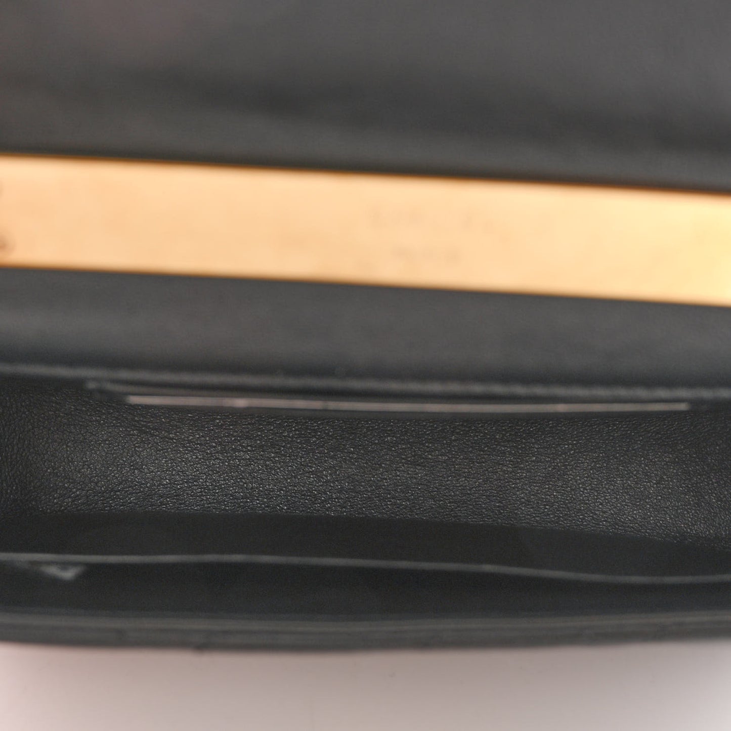 Lambskin Enamel Quilted Top Handle Flap Phone Holder With Chain Black