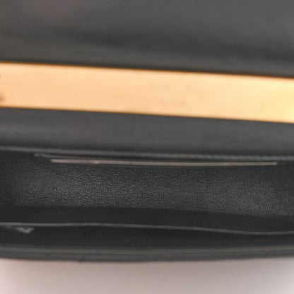 Chanel Lambskin Enamel Quilted Top Handle Flap Phone Holder With Chain Black 5 of 9