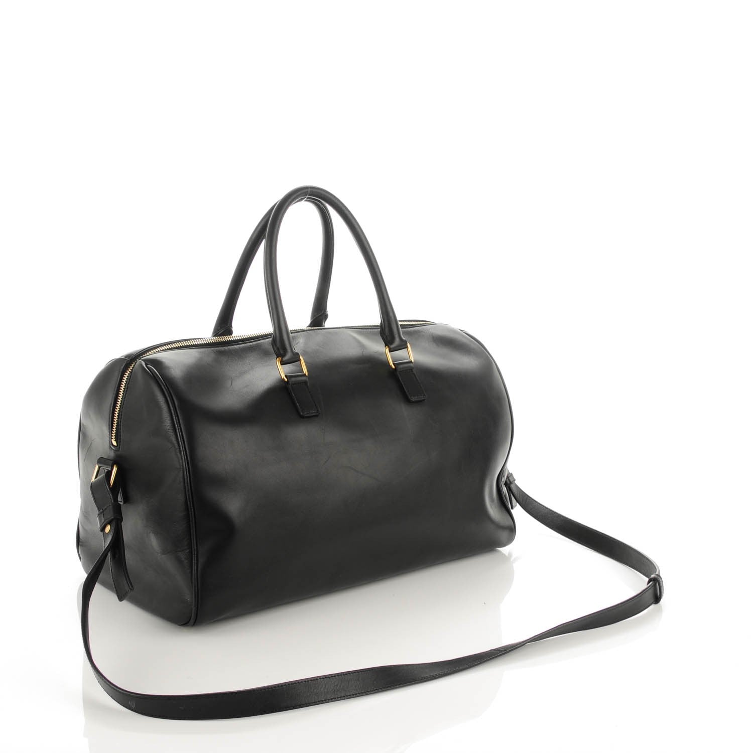 Saint Laurent Calfskin Classic Duffle 12 Black 3 of 10