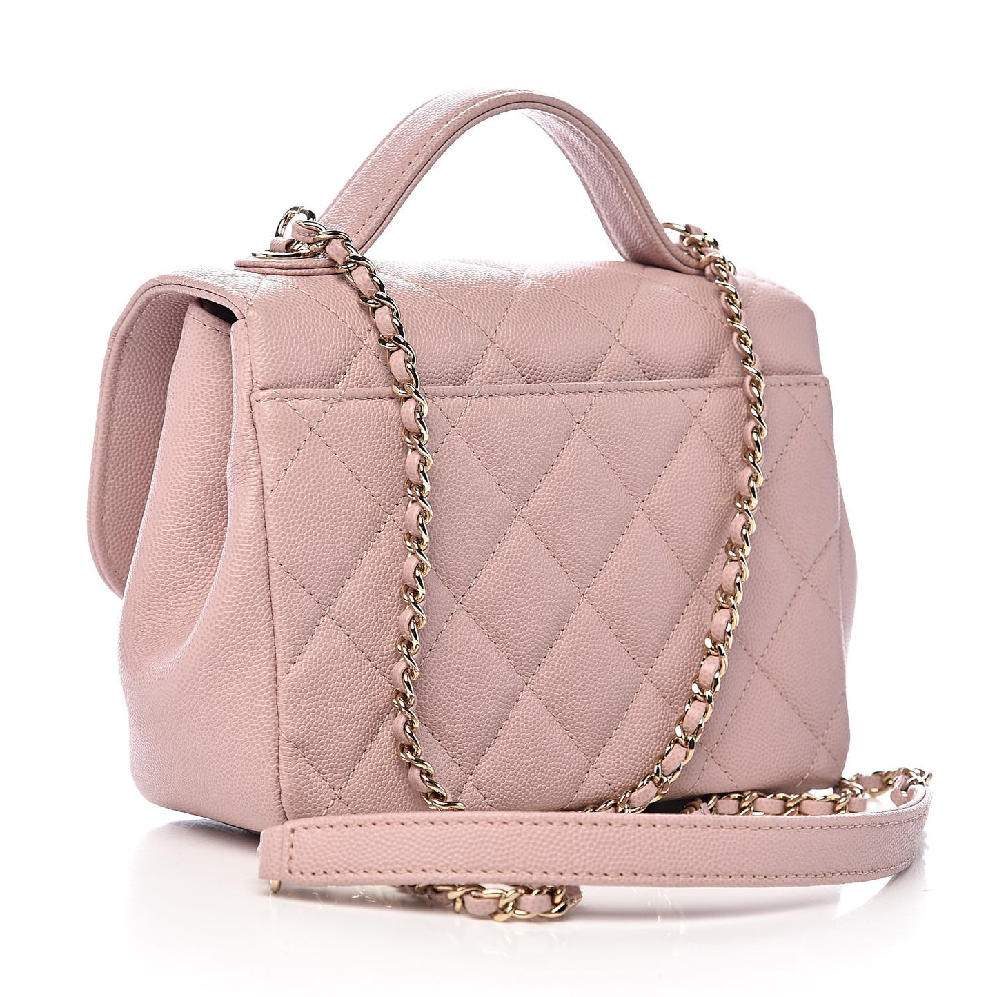Caviar Quilted Mini Business Affinity Flap Light Pink