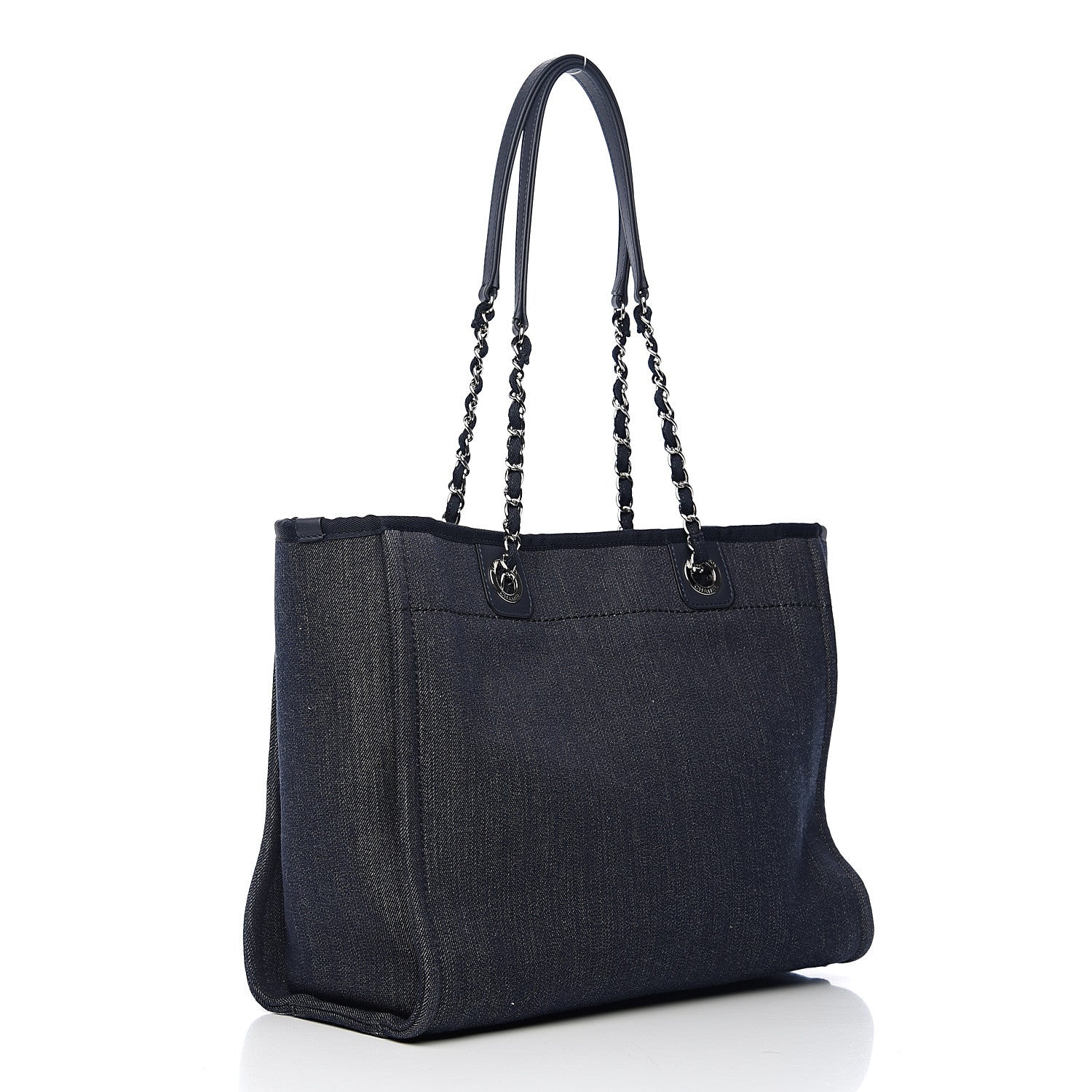 Chanel Canvas Small Deauville Tote Blue 2 of 10