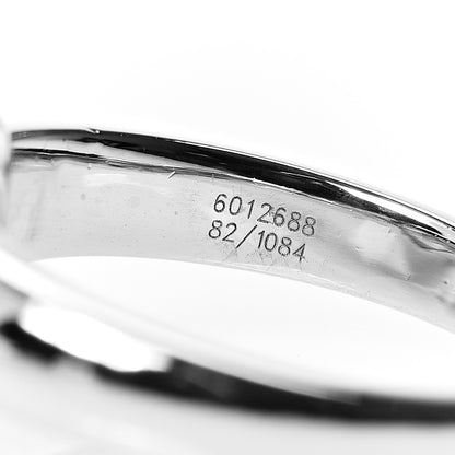 Chopard 18K White Gold Diamond Happy Diamonds Heart Ring 50 5.25 6 of 7