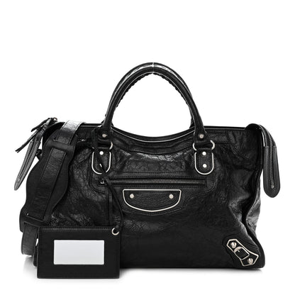 Balenciaga Agneau Silver Metallic Edge Hardware City Black 1 of 9