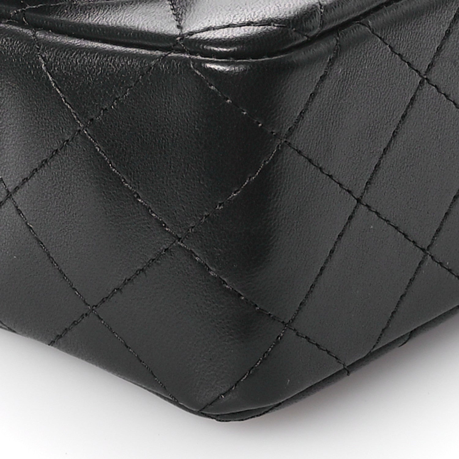 Chanel Lambskin Quilted Mini Rectangular Flap Black 9 of 11
