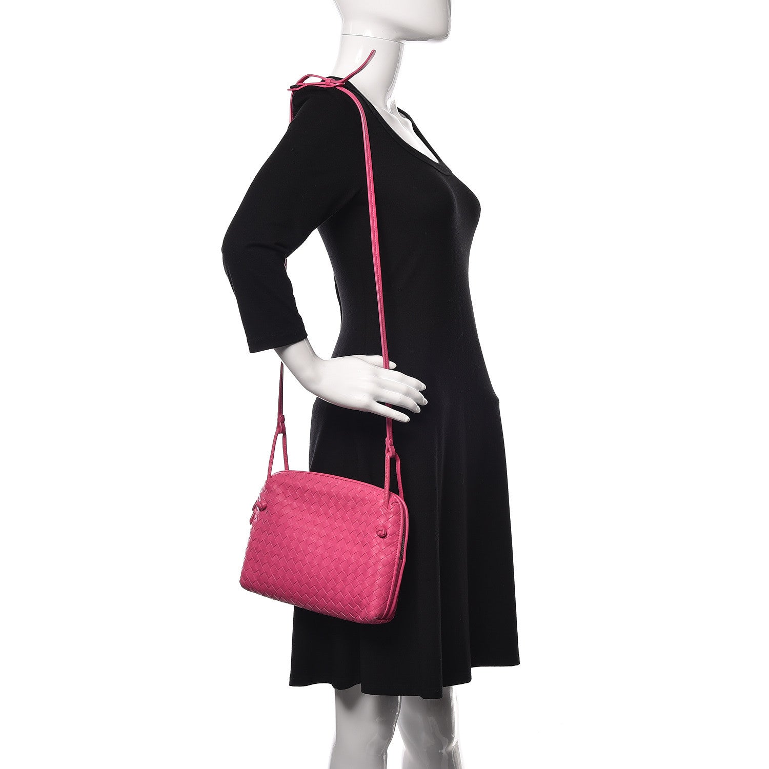 Bottega Veneta Nappa Intrecciato Nodini Bag Rosa Shock 2 of 14