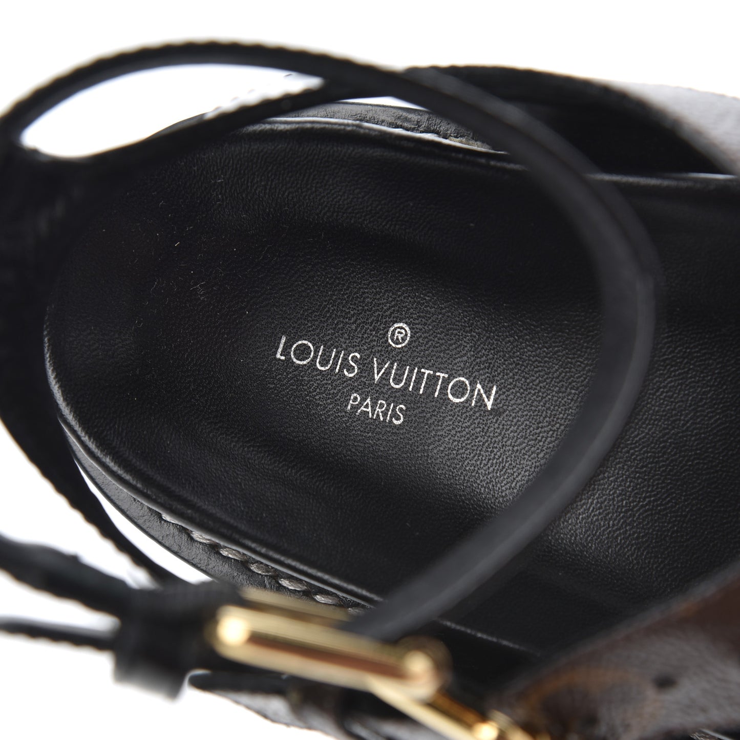 Monogram Crossroad Comfort Sandals 37 Black