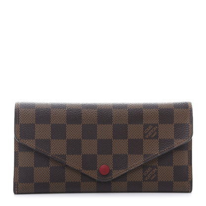Louis Vuitton Damier Ebene Josephine Wallet Red 1 of 14