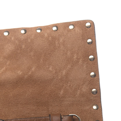 Valentino Garavani Grained Calfskin Beaded Rockstud Spike Wallet on Chain Light Cuir 10 of 11