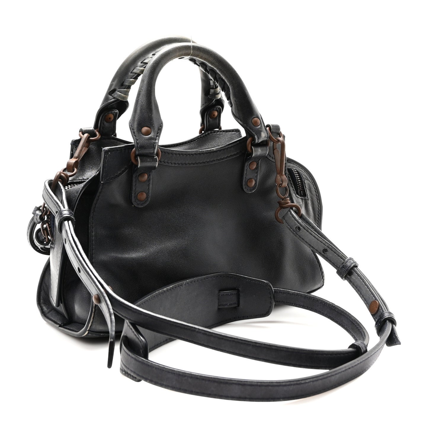 Smooth Calfskin Neo Classic Rust Hardware Mini City Navy