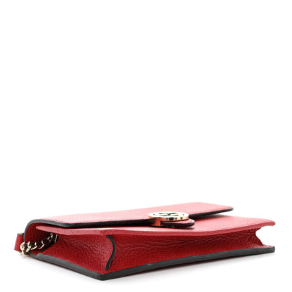 Gucci Dollar Calfskin Interlocking G Chain Wallet Red 4 of 12