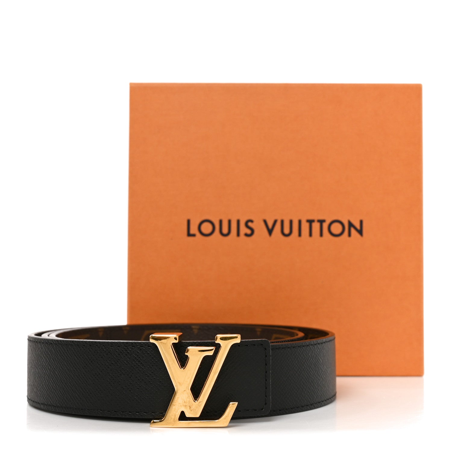 Louis Vuitton Calfskin Monogram 30mm LV Initiales Reversible Belt 85 34 Black 6 of 6