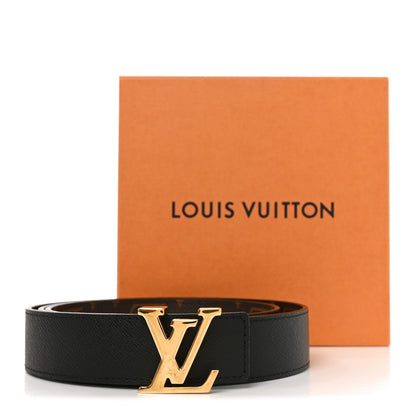 Louis Vuitton Calfskin Monogram 30mm LV Initiales Reversible Belt 85 34 Black 6 of 6