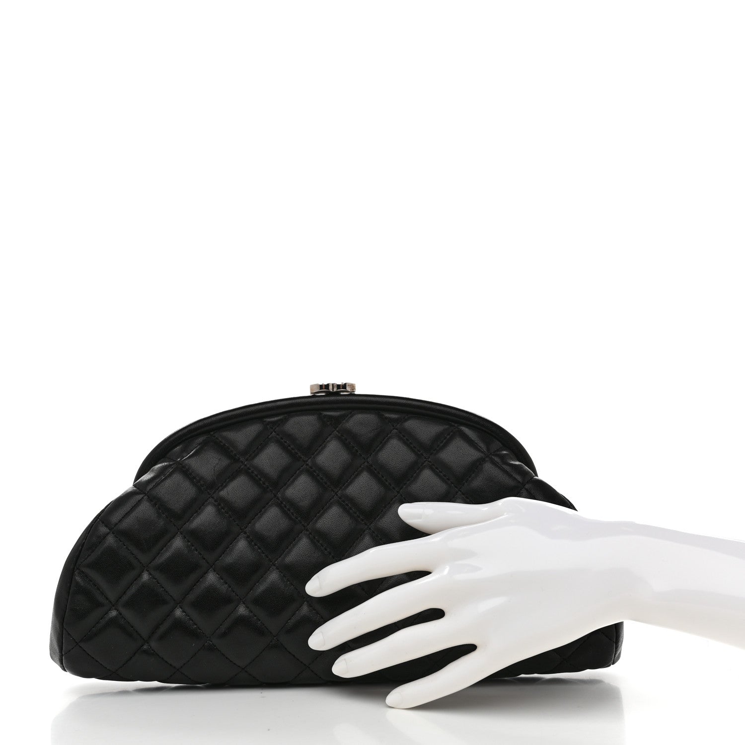 Chanel Lambskin Quilted Timeless Clutch Black 2 of 7
