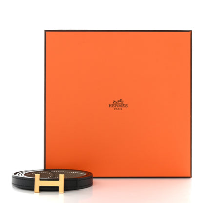 Hermes Swift Epsom 13mm Focus Belt 85 34 Black Etoupe 6 of 6