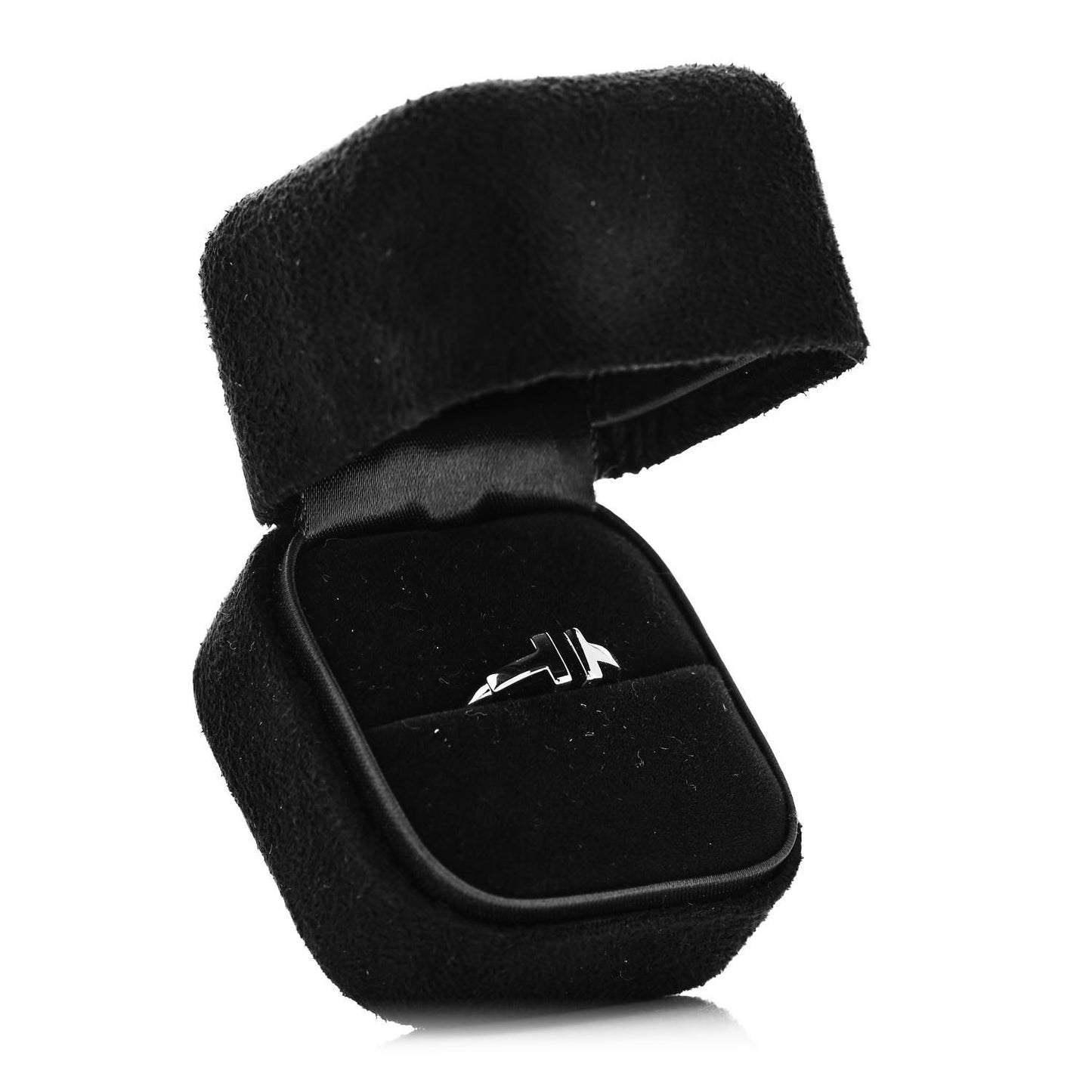 18K White Gold T Wire Ring 49 5